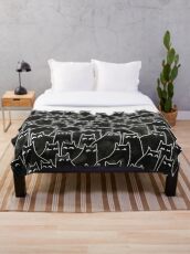 Suspicious Cats Throw Blanket