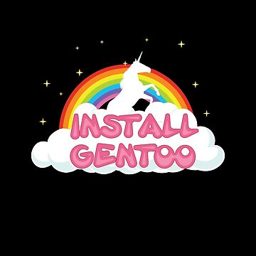 Install Gentoo Sticker for Sale by xebec