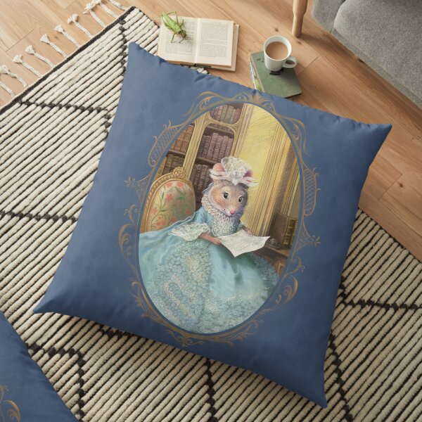 Madame Souris - an elegant mouse Floor Pillow