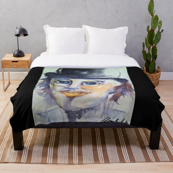 Uomo con bombetta Throw Blanket
