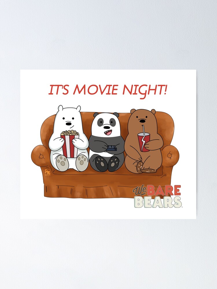 We Bare Bears Movie Night Poster