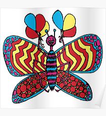 Biggest Beautiful Butterfly with BALLOONS! Poster
