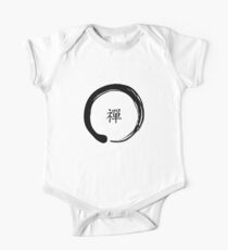 Zen Symbol with the word Zen in Chinese (Black) One Piece - Short Sleeve