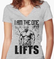 Breaking Bad I Am The One Who Lifts Gym Women's Fitted V-Neck T-Shirt