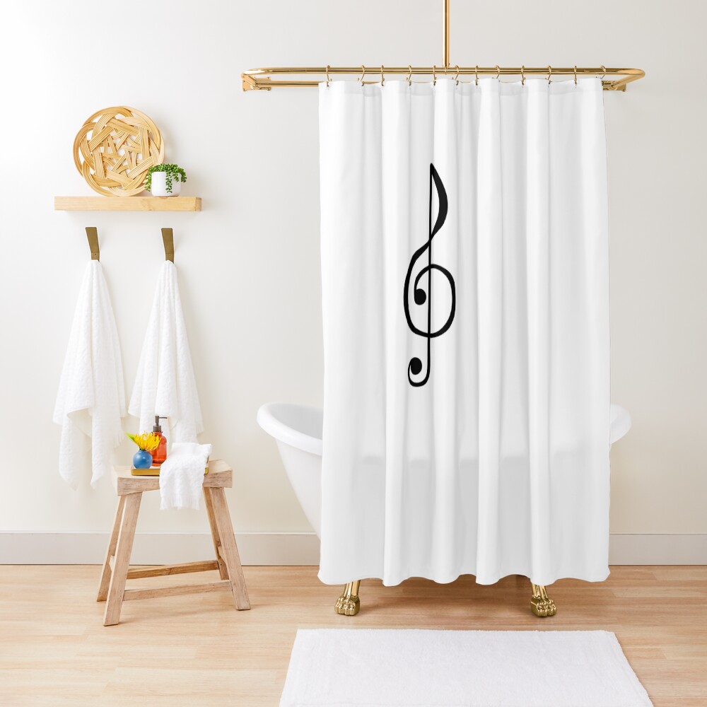 Treble Clef Symbol Shower Curtain