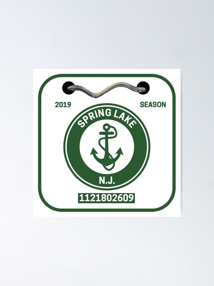 "Spring Lake New Jersey Beach Badge" Poster by fearcity Redbubble