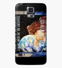 Ich will mehr vom Universum. Mehr Zeit mit dir. Mit Text Hülle & Klebefolie für Samsung Galaxy