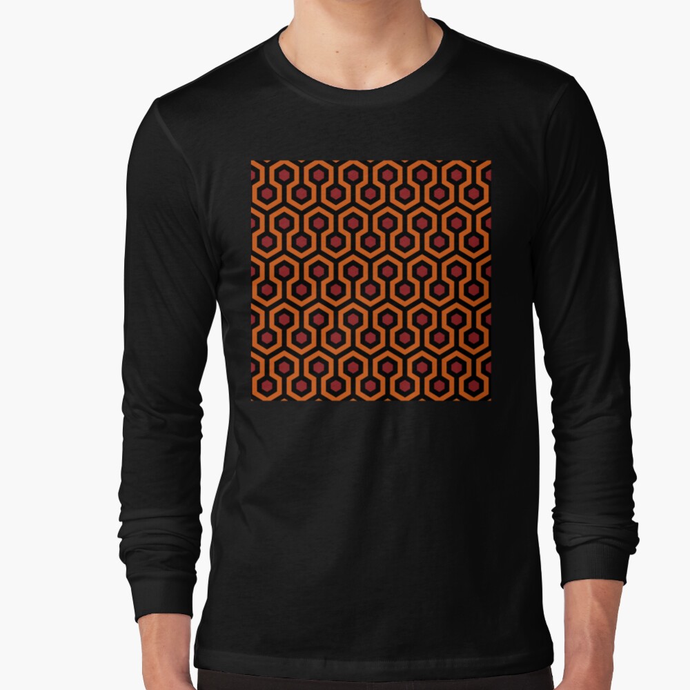 Overlook Hotel Carpet from The Shining: Orange/Red Long Sleeve T-Shirt