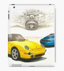 Gelbe und blaue Porsche " iPad-Hülle & Klebefolie
