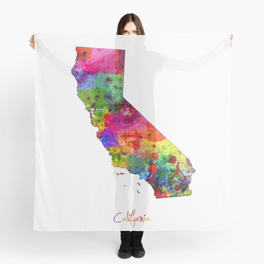 California Map Scarf
