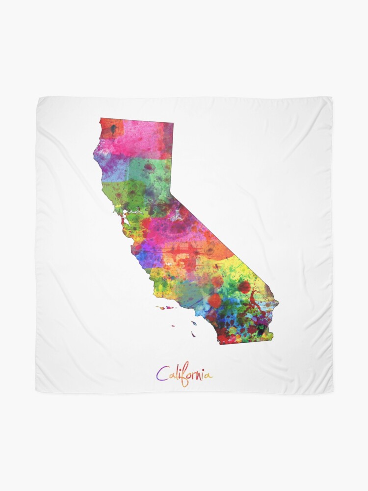 Alternate view of California Map Scarf