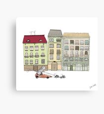 Budapest and the wandering cat Canvas Print