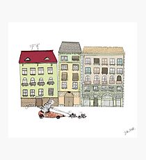 Budapest and the wandering cat Photographic Print