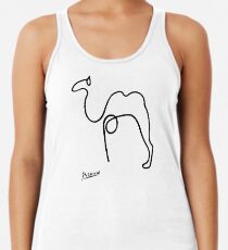 Pablo Picasso Camel Artwork T Shirt, Reproduction Sketch Racerback Tank Top