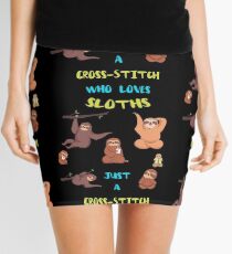 Just a Cross-Stitch Who Loves Sloths Mini Skirt