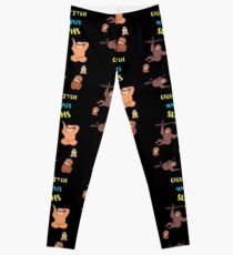 Just a Cross-Stitch Who Loves Sloths Leggings