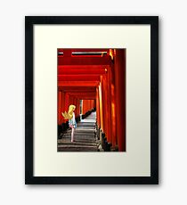 Monogatari – Shinobu Shrine Framed Print
