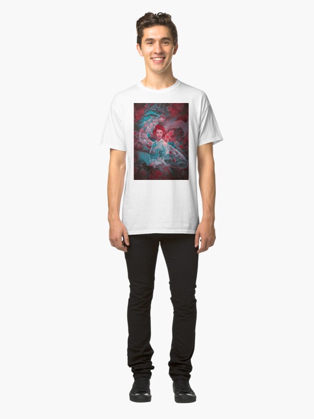 Alternate view of Girl and the dragon Classic T-Shirt