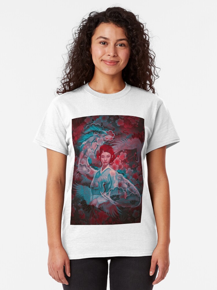 Alternate view of Girl and the dragon Classic T-Shirt