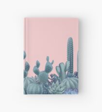 Ruhe-Kakteen auf Rose Quartz Background Notizbuch