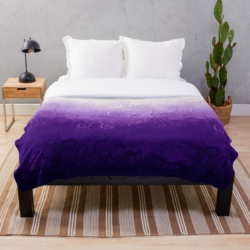 "Purple gradient" Throw Blanket by psychonautic Redbubble