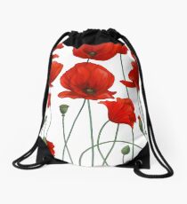 Poppy Stems. Drawstring Bag
