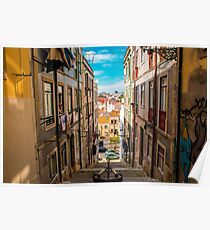 Alley in Lisbon Poster