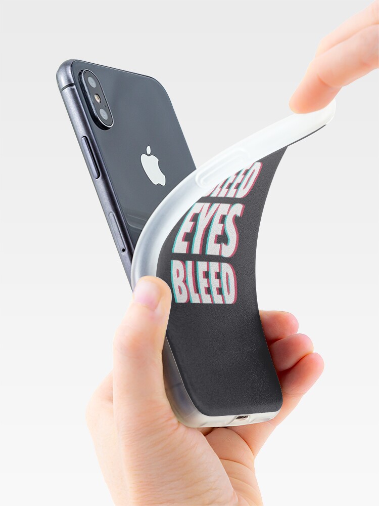 Alternate view of Bleed eyes, bleed. iPhone Case & Cover