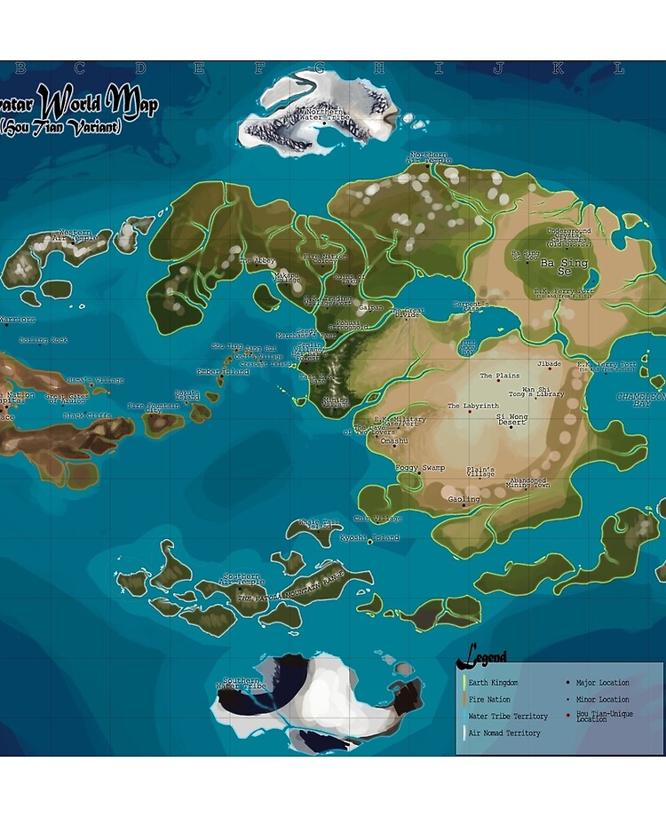 Map of avatar the last airbender world in real life - honmouse