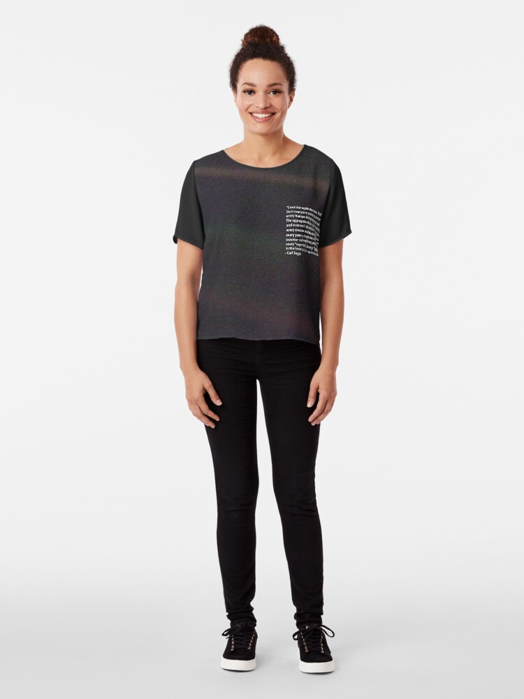 Alternate view of Carl Sagan Pale Blue Dot Quote Chiffon Top