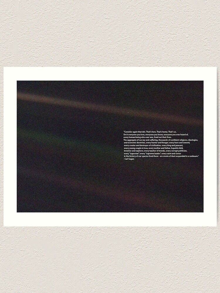 Alternate view of Carl Sagan Pale Blue Dot Quote Art Print