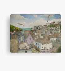 "A Crow's Nest View of Port Isaac, Cornwall" Canvas Print