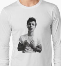 Ansel Elgort - Black & White Long Sleeve T-Shirt