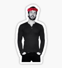 Chris Evans - Flowercrown Sticker