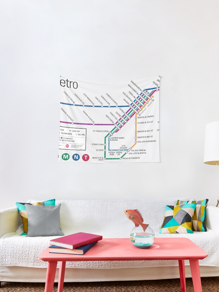 United States Of America San Francisco Bay Area Muni Metro Map