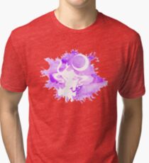 Sailor Moon - Purple Watercolor Moon Tri-blend T-Shirt