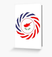 Cypriot American Multinational Patriot Flag Series Greeting Card