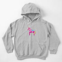 Rosa Dala Unicorn Horse Fun Schwedisch Kinder Hoodie