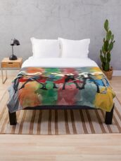 Throne of Glass Series Watercolor Throw Blanket