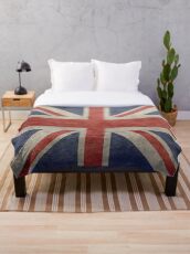 Union Jack Throw Blanket - Warm Winter Blanket with UK Flag Throw Blanket