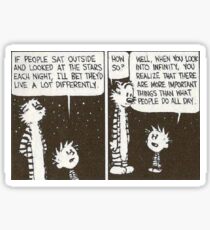 Calvin und Hobbes Night Sky Comic Sticker
