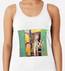Rick and Morty Oil Stick painting "Peace Among Worlds" Racerback Tank Top