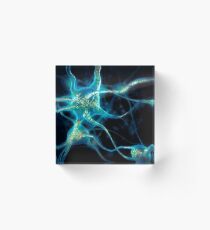 Neuron-Netzwerk Gehirnzellen Kunstdruck Acrylblock
