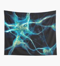 Neuron network Brain cells art photo print Wall Tapestry