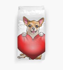 Chihuahua-Valentinsgrüße Bettbezug