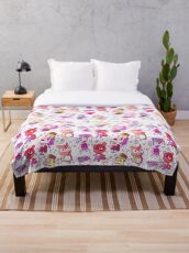 Animal Crossing Pattern Throw Blanket