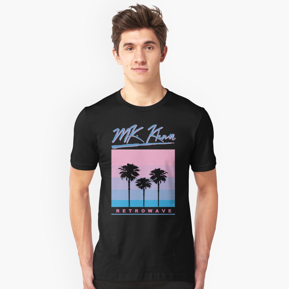 Retrowave Skyline Slim Fit T-Shirt