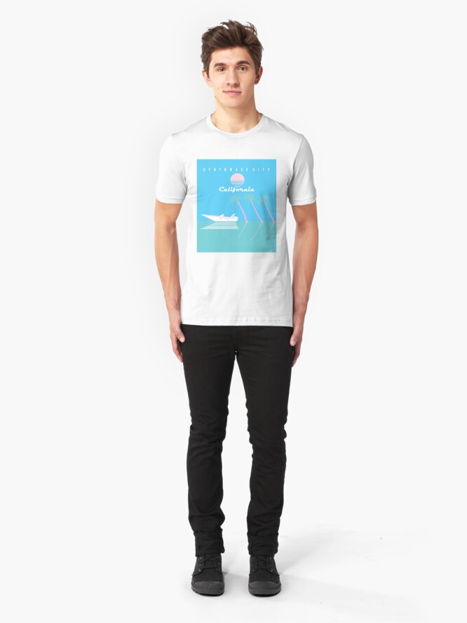 Alternate view of Synthwave City Slim Fit T-Shirt