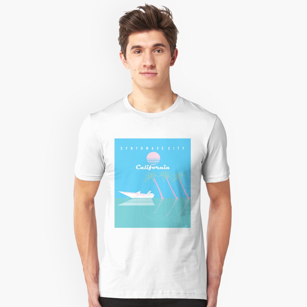 Synthwave City Slim Fit T-Shirt