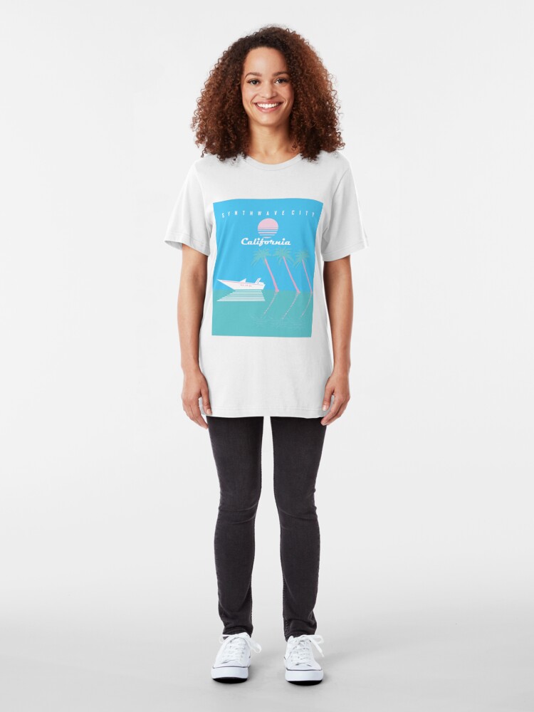 Alternate view of Synthwave City Slim Fit T-Shirt